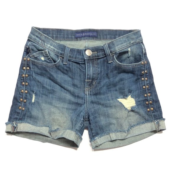 Rock & Republic Pants - ROCK & REPUBLIC BUMPERTSHOOT DENIM SHORT SIZE 4